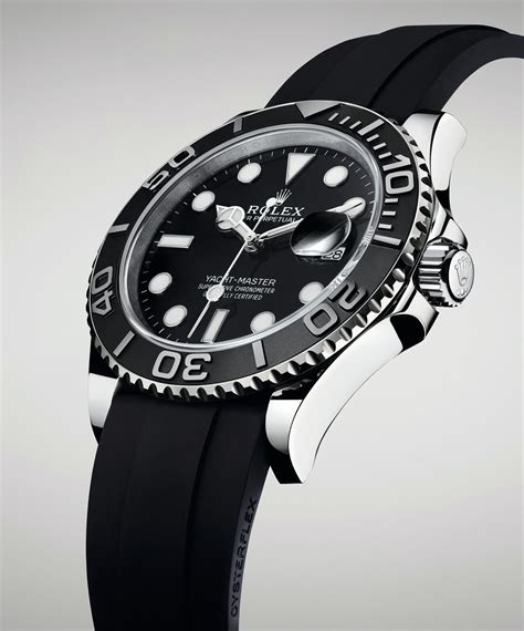 rolex yacht master black bezel white dial|Rolex Yacht-Master 42 white gold.